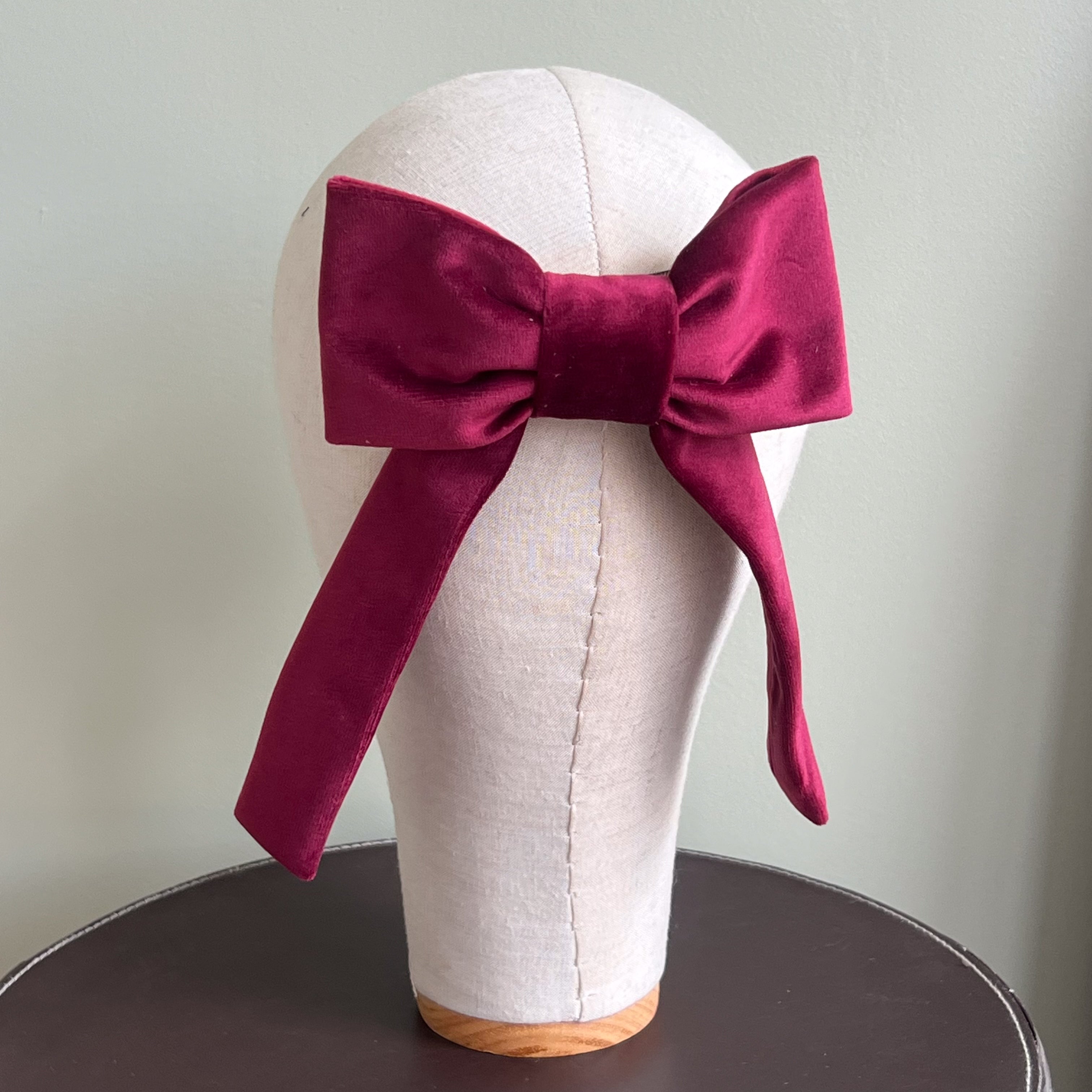 Fiocco Reinette in Velluto Bordeaux