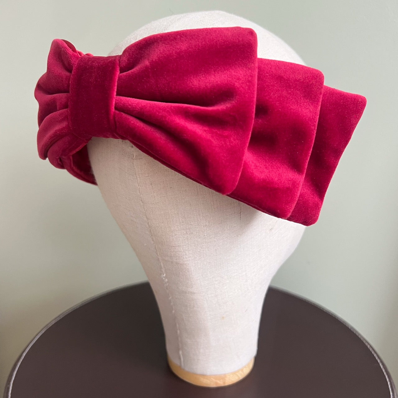 Fiocco Giulia in Velluto Rosso Ciliegia
