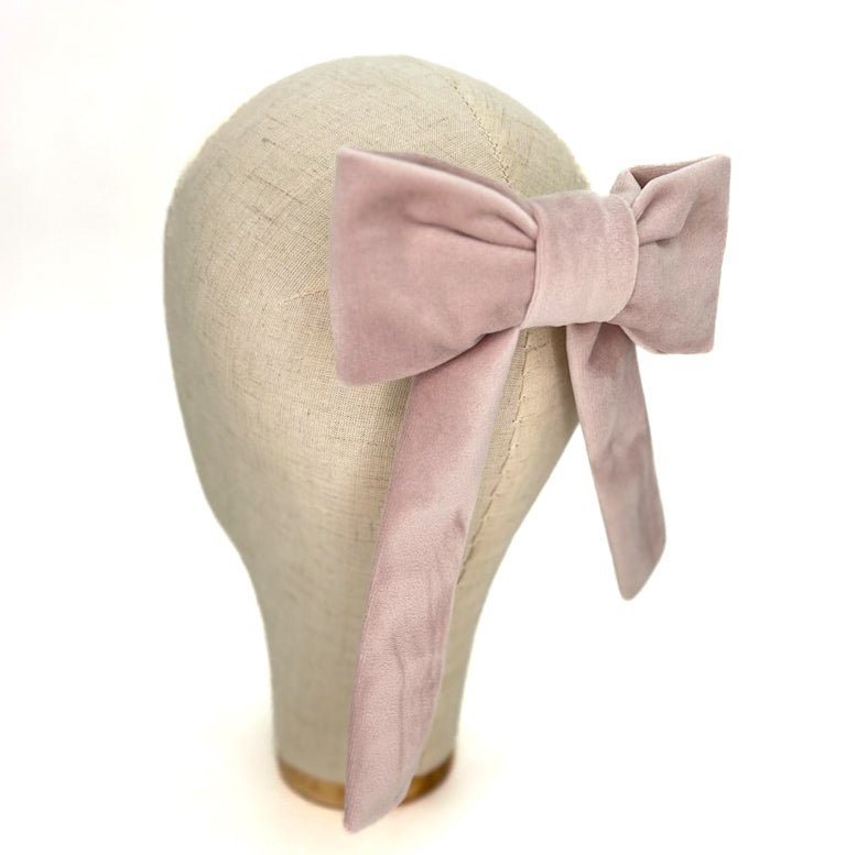 Fiocco Reinette in Velluto Rosa Nude