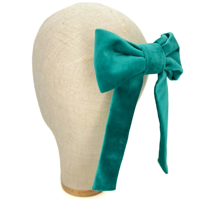 Fiocco Reinette in Velluto Turchese