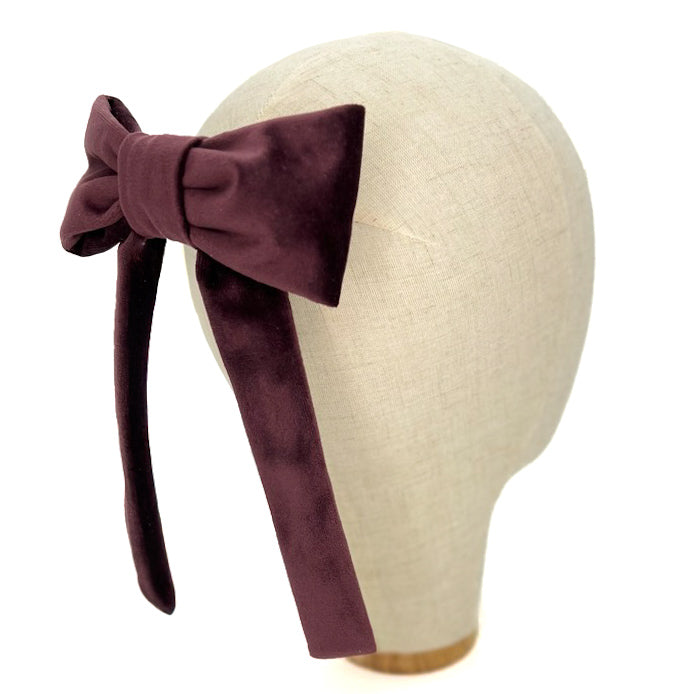 Fiocco Reinette in Velluto Marrone Viola