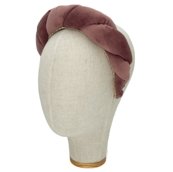 Cerchietto Lilly in Velluto Rosa Antico