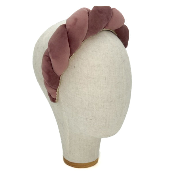 Cerchietto Lilly in Velluto Rosa Antico