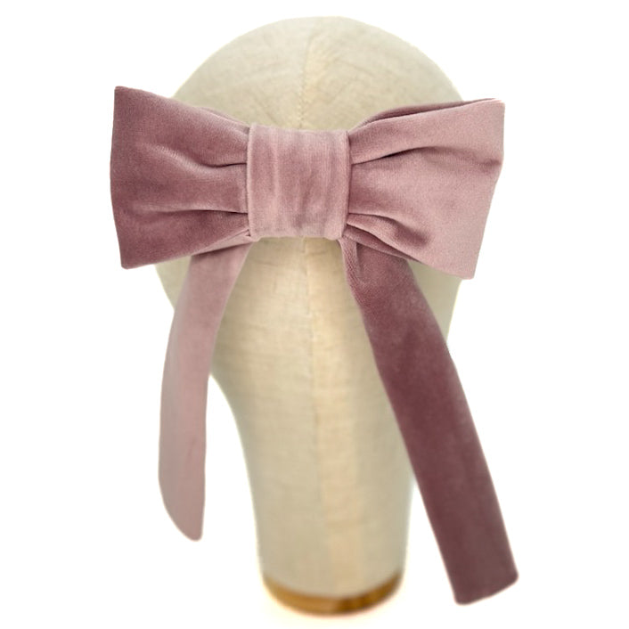 Fiocco Reinette in Velluto Rosa Freddo