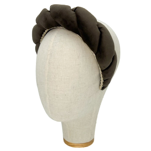 Cerchietto Lilly in Velluto Marrone Bistro