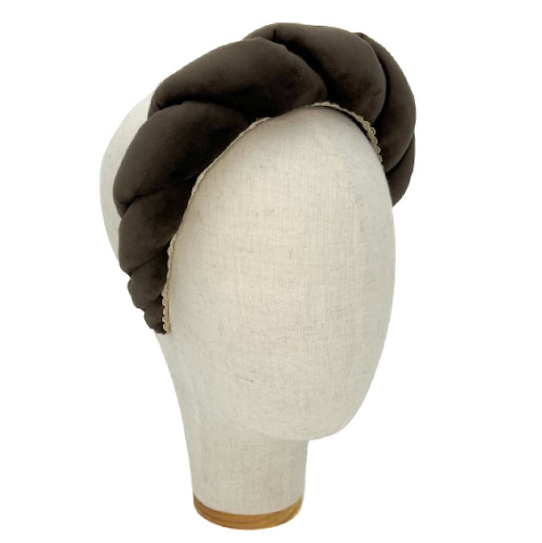 Cerchietto Lilly in Velluto Marrone Bistro