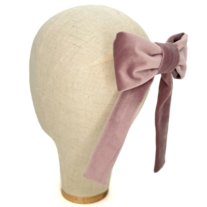 Fiocco Reinette in Velluto Rosa Freddo