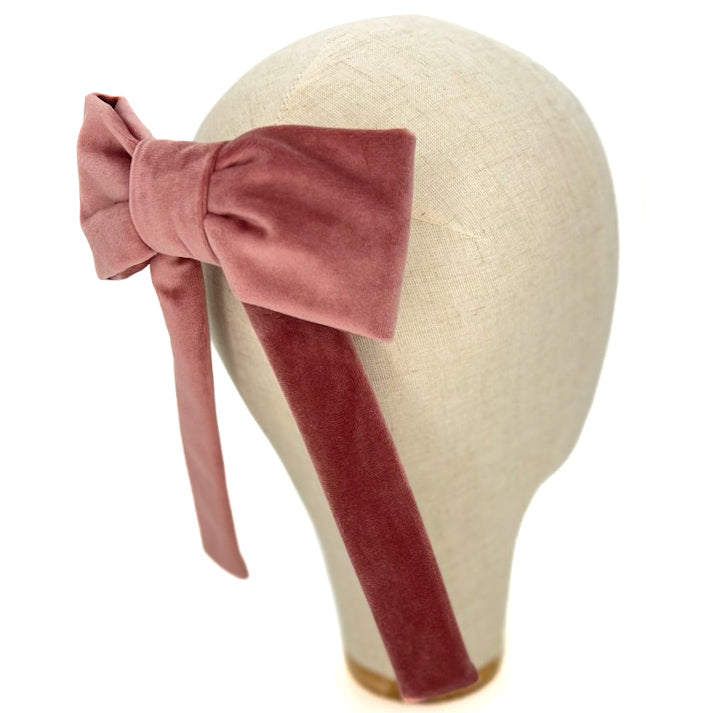 Fiocco Reinette in Velluto Rosa Antico
