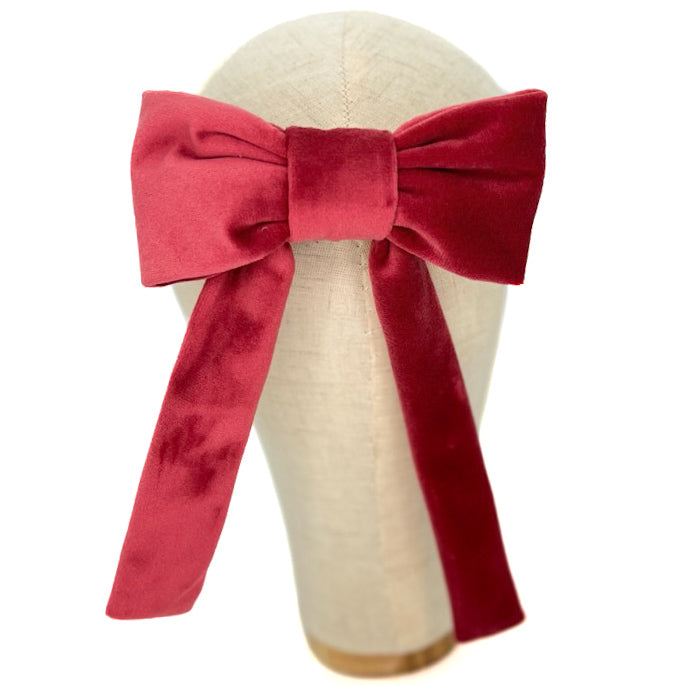 Fiocco Reinette in Velluto Rosa Intenso