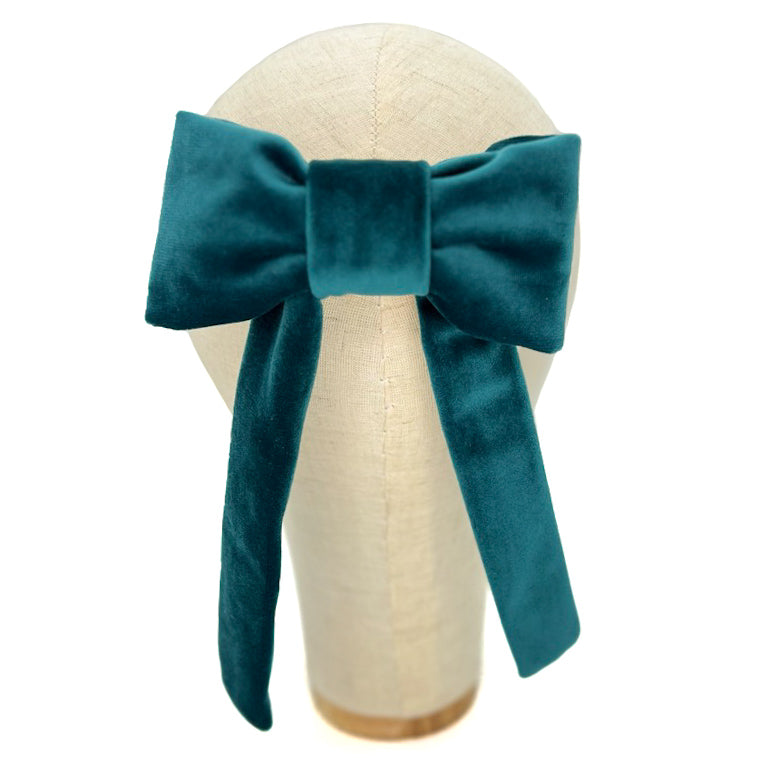 Fiocco Reinette in Velluto Verde Pavone