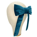 Fiocco Reinette in Velluto Blu Ottanio