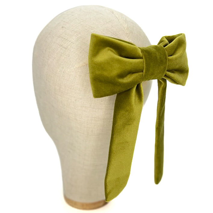 Fiocco Reinette in Velluto Verde Oliva