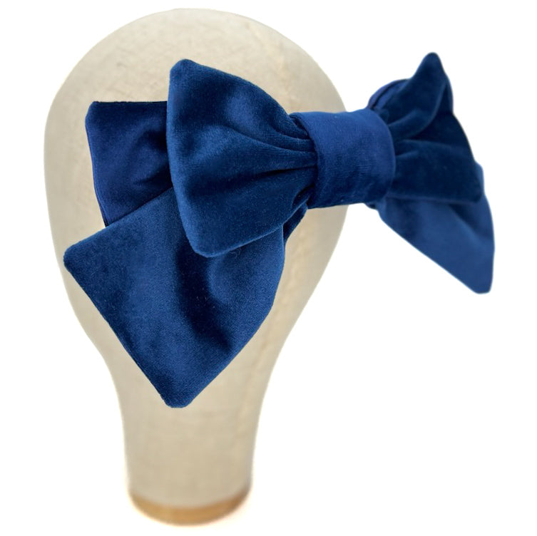 Fiocco Damoiselle in Velluto Blu Intenso