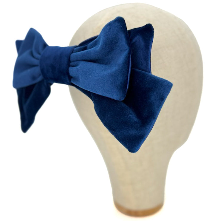Fiocco Damoiselle in Velluto Blu Intenso