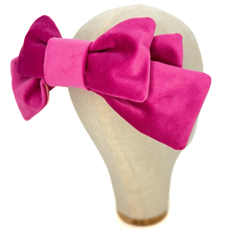 Fiocco Damoiselle in Velluto Rosa Big Bubble