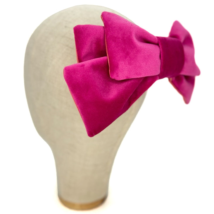 Fiocco Damoiselle in Velluto Rosa Big Bubble