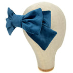 Fiocco Damoiselle in Velluto Blu Ottanio