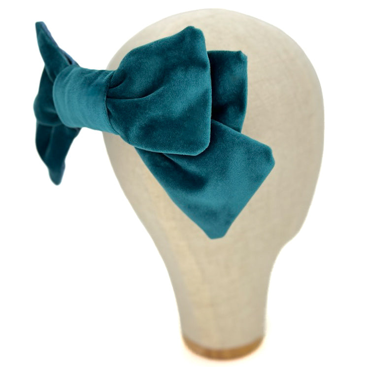 Fiocco Damoiselle in Velluto Verde Pavone