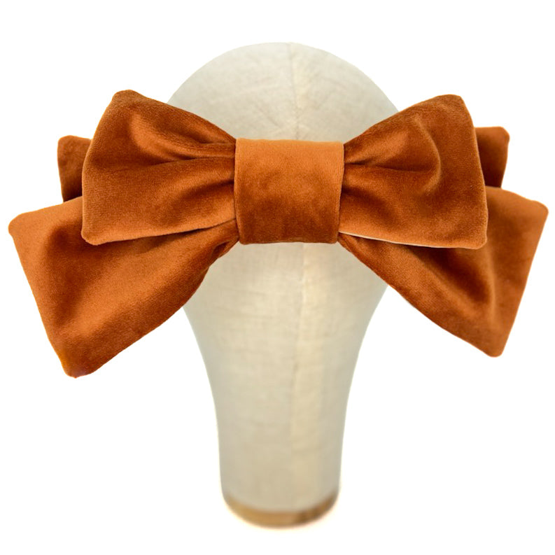 Fiocco Damoiselle in Velluto Arancione Zucca