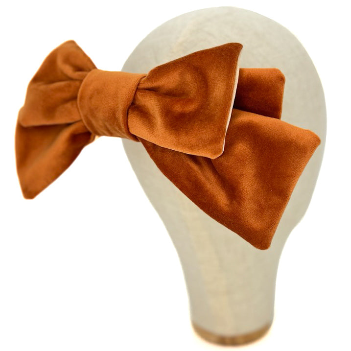 Fiocco Damoiselle in Velluto Arancione Zucca