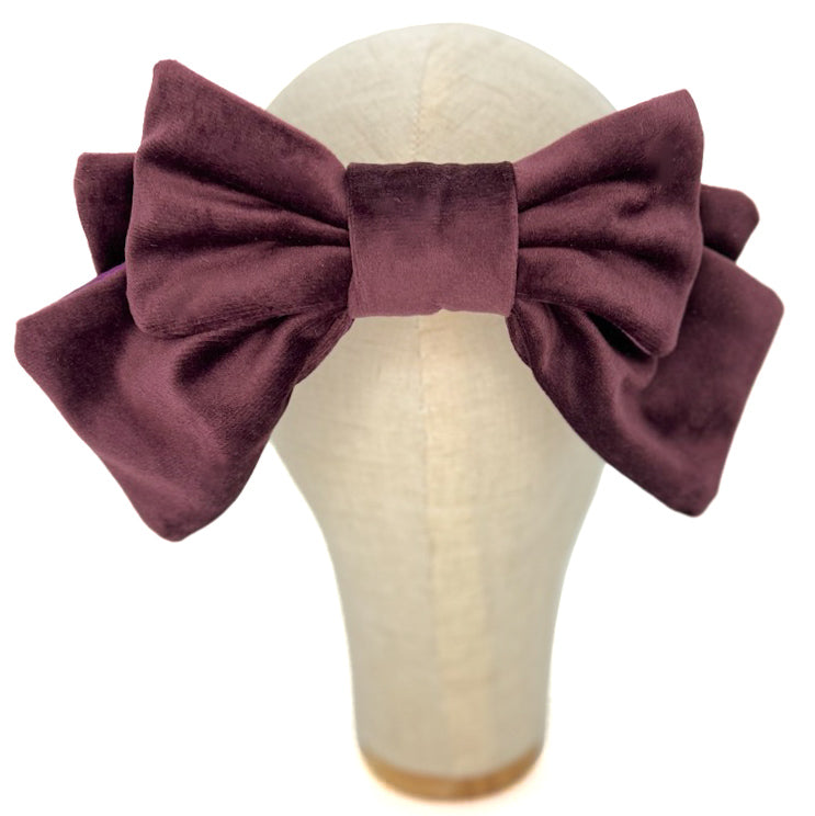 Fiocco Damoiselle in Velluto Marrone Viola