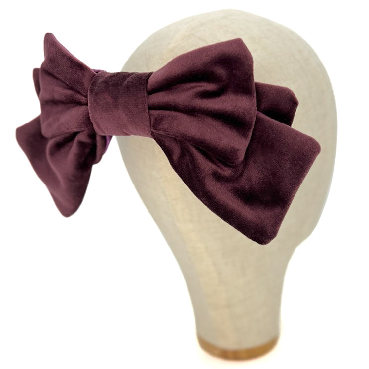 Fiocco Damoiselle in Velluto Marrone Viola