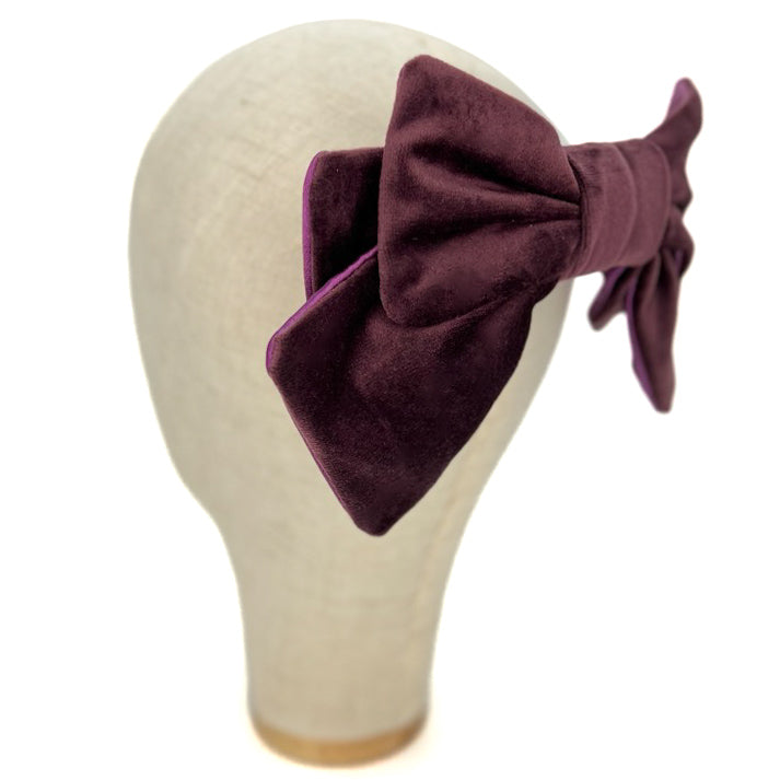 Fiocco Damoiselle in Velluto Marrone Viola