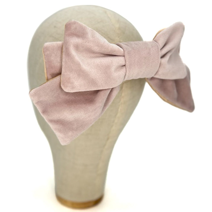 Fiocco Damoiselle in Velluto Rosa Nude