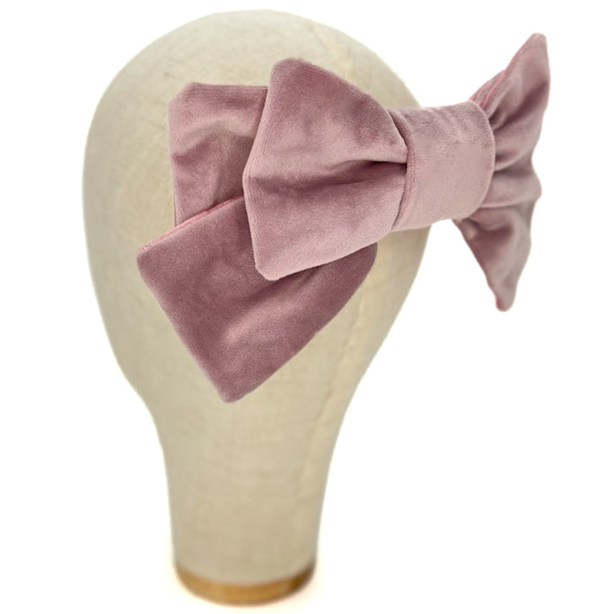 Fiocco Damoiselle in Velluto Rosa Freddo
