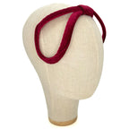 Cerchietto Eve in Velluto Marrone Rosso Ciliegia
