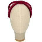 Cerchietto Eve in Velluto Marrone Rosso Ciliegia