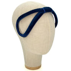 Serre-tête Eve en velours bleu profond