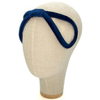 Serre-tête Eve en velours bleu profond