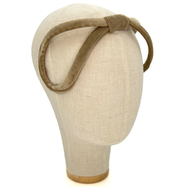 Cerchietto Eve in Velluto Tortora