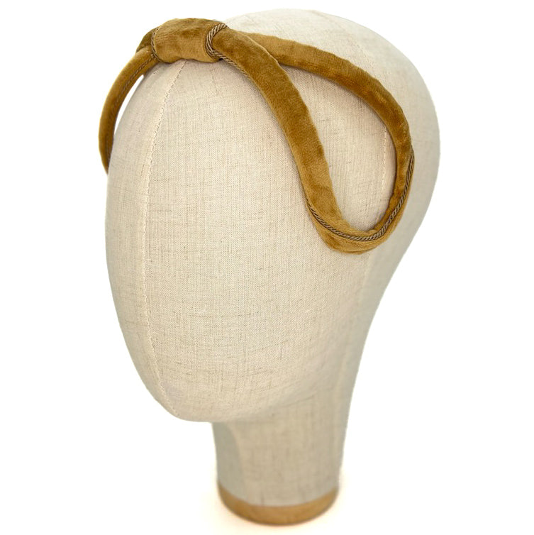 Cerchietto Eve in Velluto Cammello