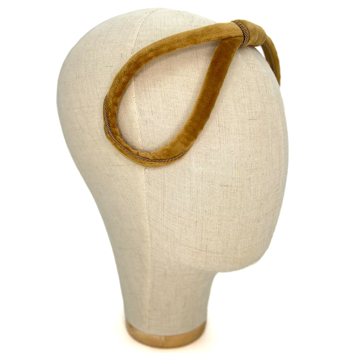 Cerchietto Eve in Velluto Cammello