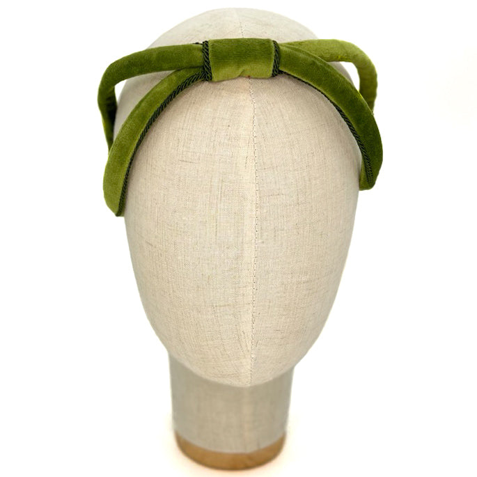 Cerchietto Eve in Velluto Verde Cinabro