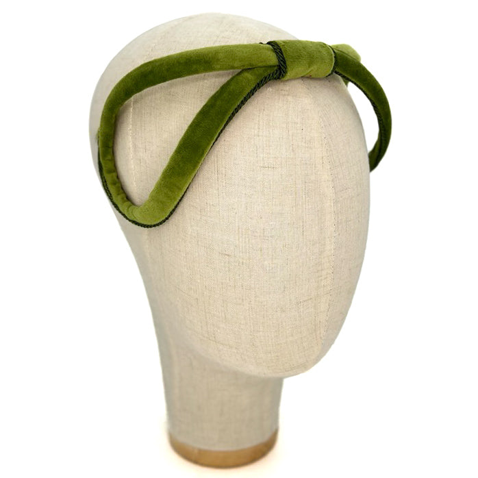 Cerchietto Eve in Velluto Verde Cinabro