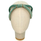 Eve Headband in Aquamarine Velvet