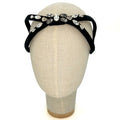 Eve Brodé Headband in Black Velvet