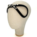 Eve Brodé Headband in Black Velvet