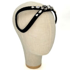 Eve Brodé Headband in Black Velvet