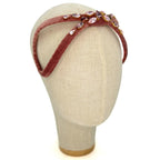 Serre-tête Eve Brodé en Velours Rose Antique