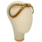 Cerchietto Eve Brodé in Velluto Cammello