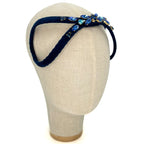 Cerchietto Eve Brodé in Velluto Blu Intenso