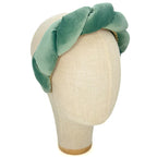 Cerchietto Lilly in Velluto Acqua Marina