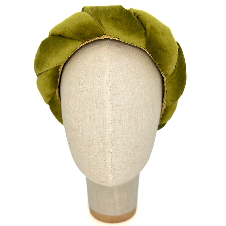 Cerchietto Lilly in Velluto Verde Oliva