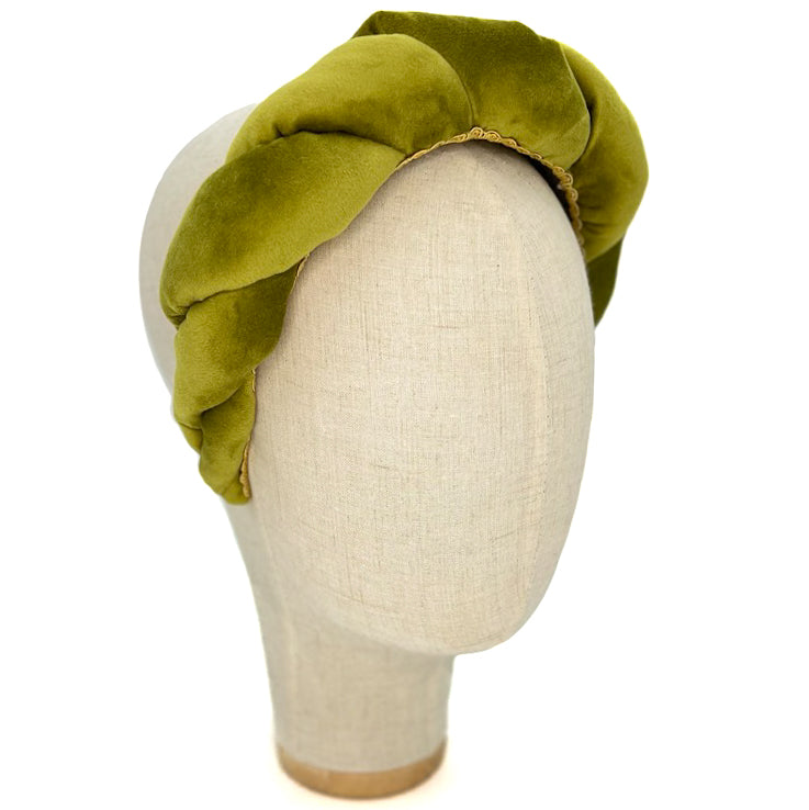 Cerchietto Lilly in Velluto Verde Oliva