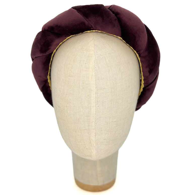 Cerchietto Lilly in Velluto Marrone Viola