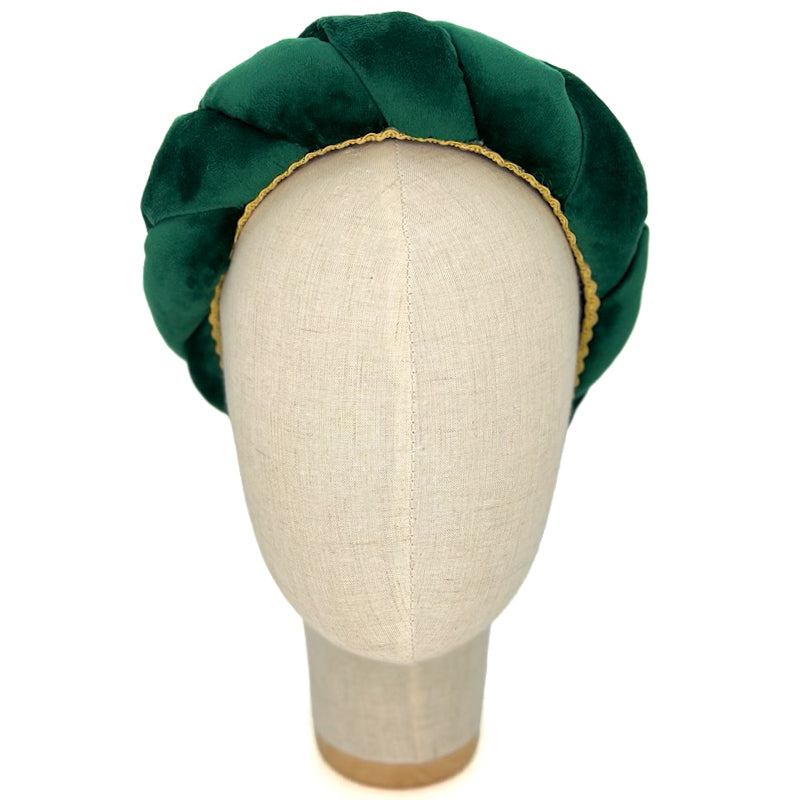 Cerchietto Lilly in Velluto Verde Foresta